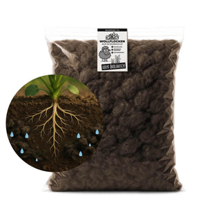 Stockage d'eau et engrais - flocons de laine vierge 1 kg