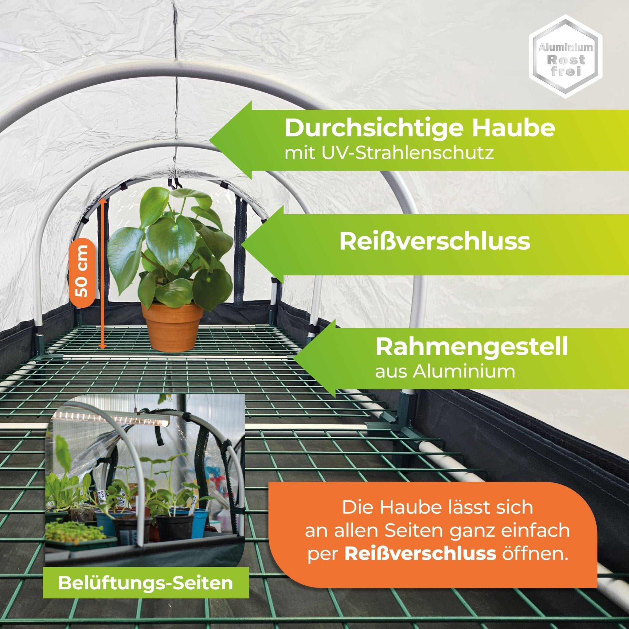Zimmergewächshaus "Jumbo" XXL ideal für die Anzucht - BioGreen GmbH