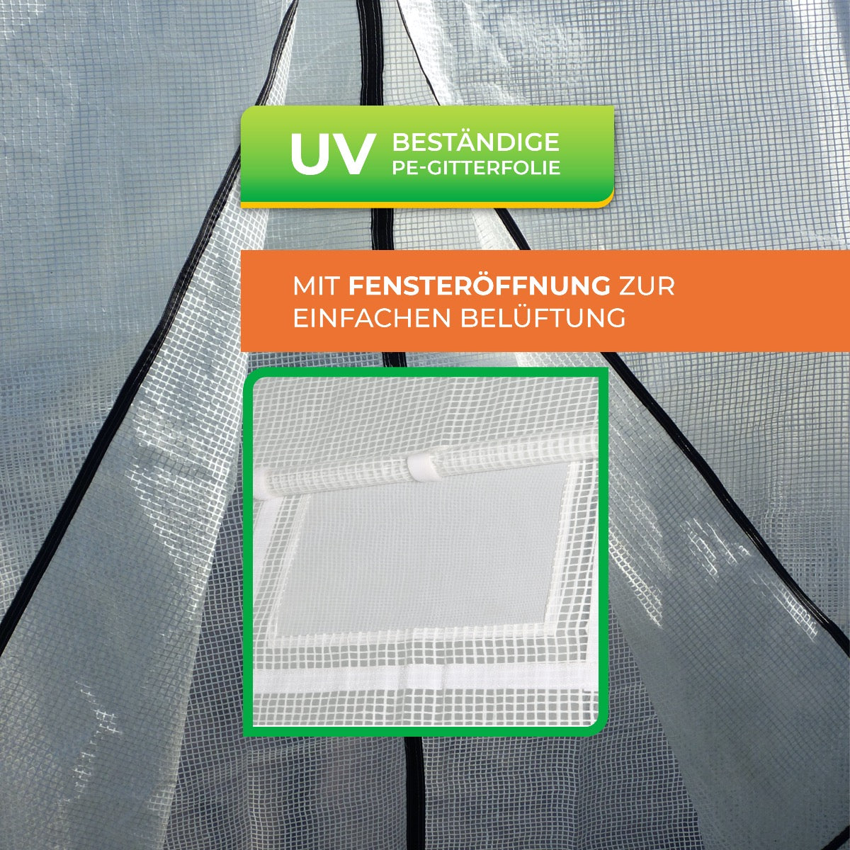 Bio Green Winterschutzzelt für Pflanzen Tropical Island M aus UV-beständiger Folie mit Belüftungsöffnung