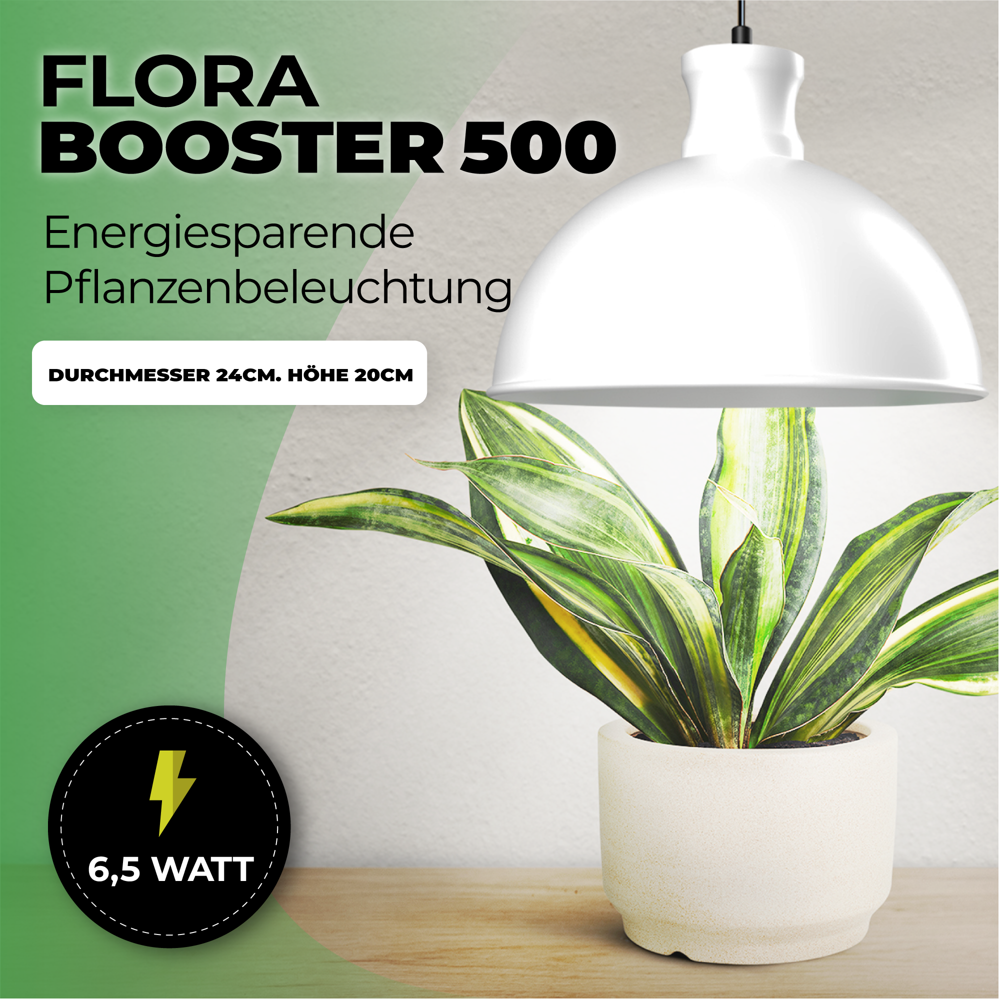 Bio Green LED-Pflanzenleuchte Florabooster 500 in Weiß für energiesparende Pflanzenbeleuchtung