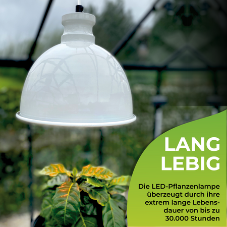 Bio Green LED-Pflanzenleuchte Florabooster 500 in Weiß mit Lampe für 30000 Stunden Leuchtdauer