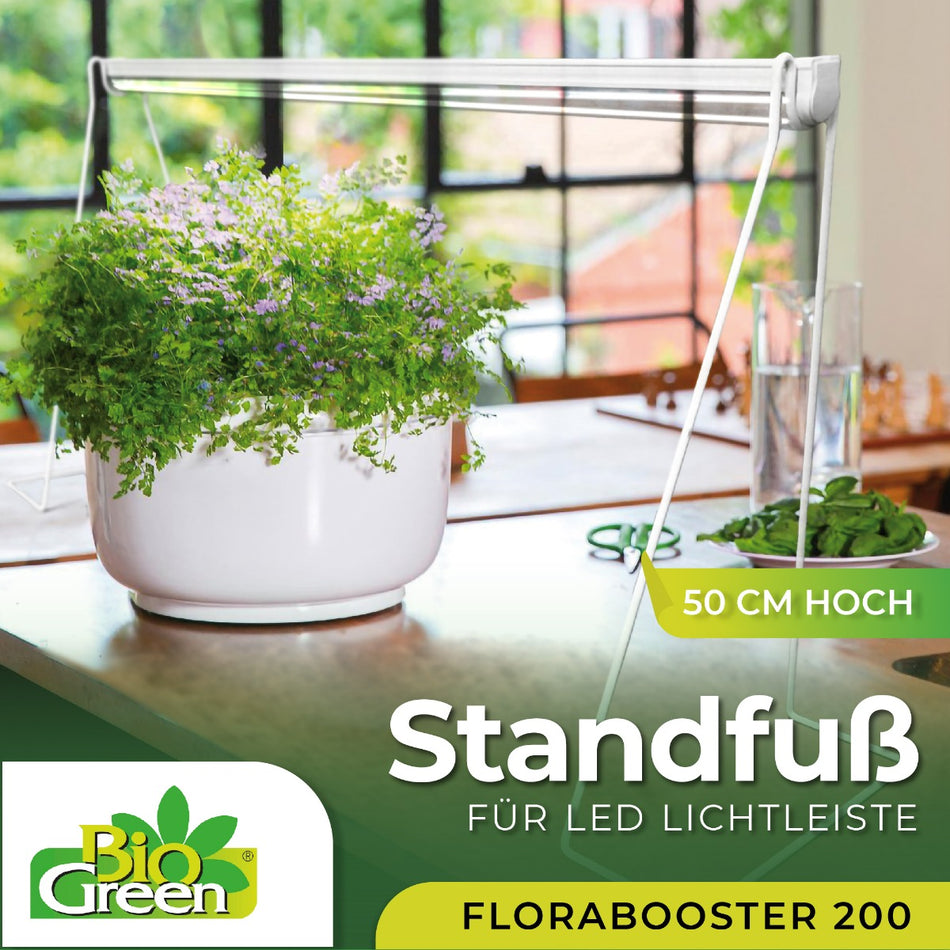 Bio Green Standfuß für LED-Licht-Leiste für Pflanzen Florabooster 200 - Milieubild
