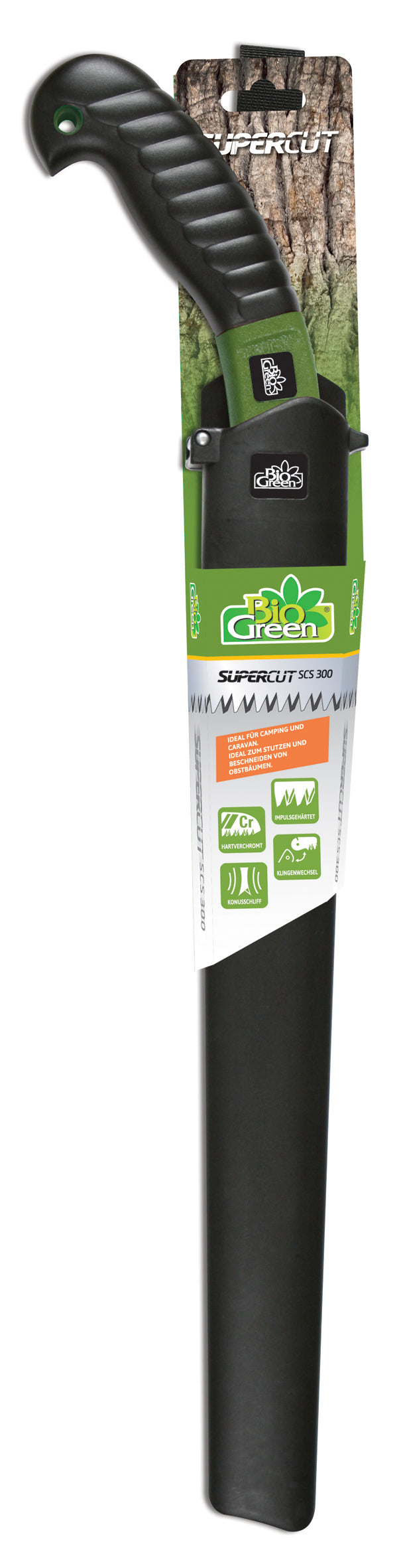 Bio Green Gartensäge Supercut mit 300 mm Schnittlänge in Verpackung