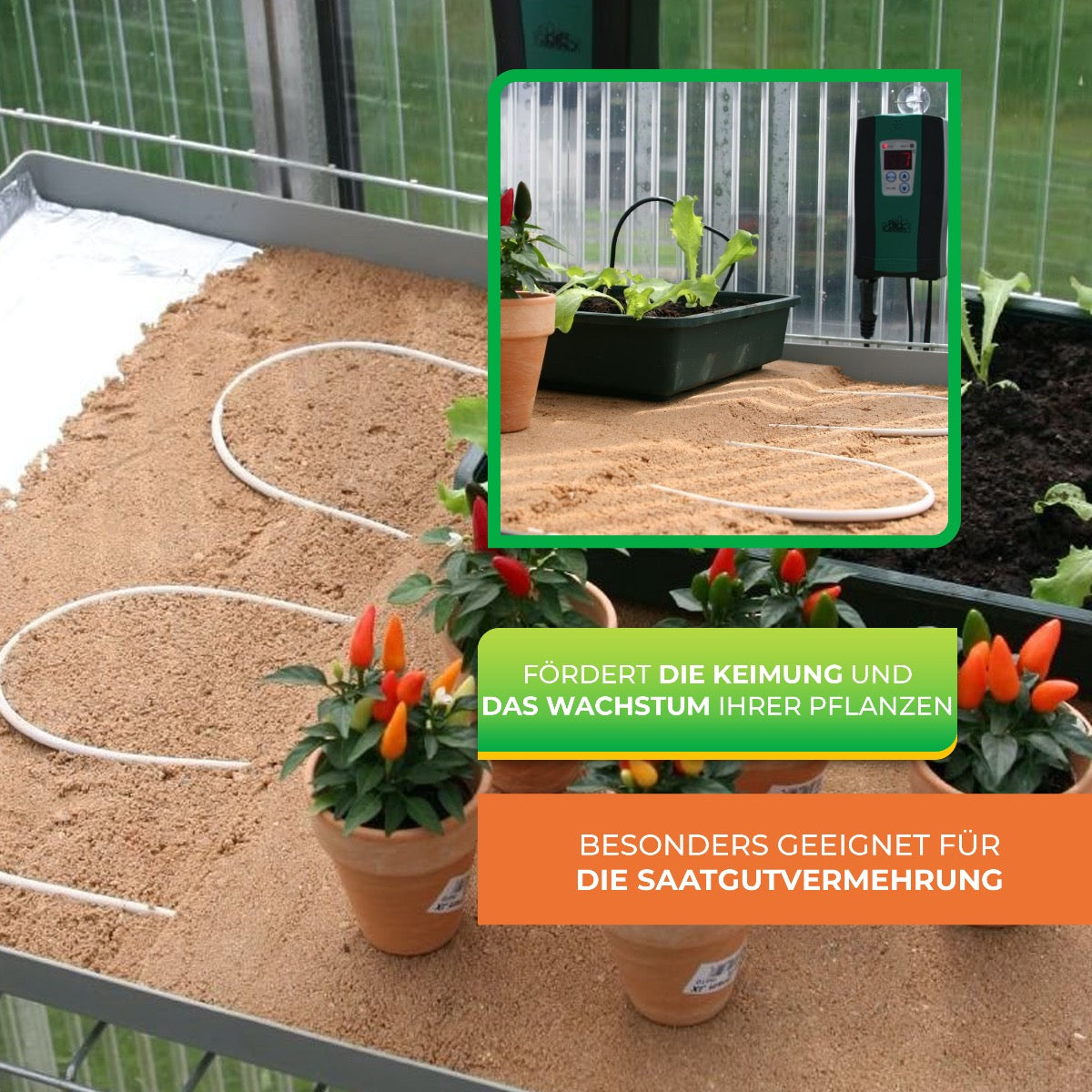 Boden-Heizkabel für Pflanzen für besseres Pflanzenwachstum