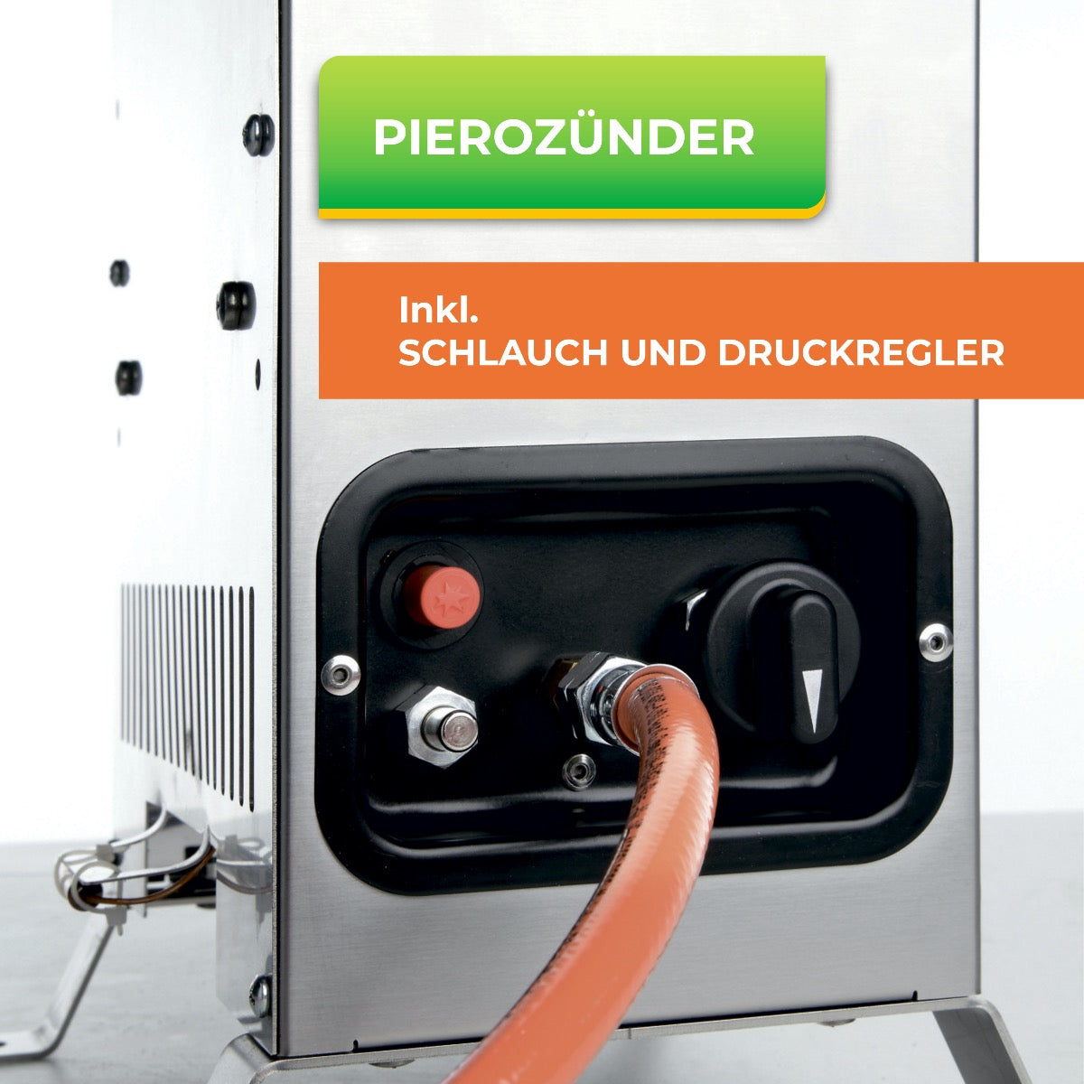 Gasbetriebene Gewächshaus-Heizung Frosty - FY 25 - Detailbild Piezozünder