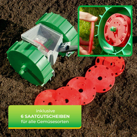 Hand-Sämaschine Super Seeder mit 6 Saatgutscheiben