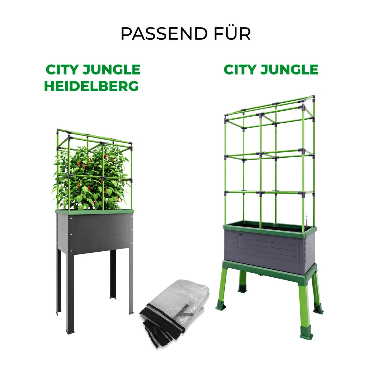 Isolierende Hülle für Pflanzkübel City Jungle mit Rankgitter von Bio Green - geeignete Modelle