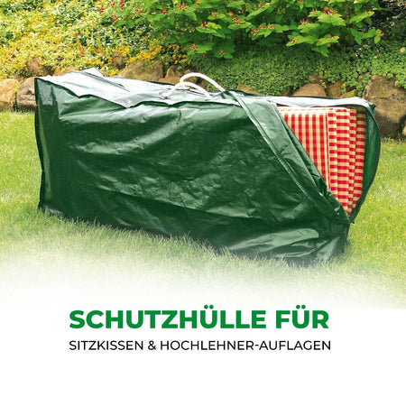 Rainexo Aufbewahrungshülle für Sitzkissen und Hochlehner-Auflagen - grün - Milieubild