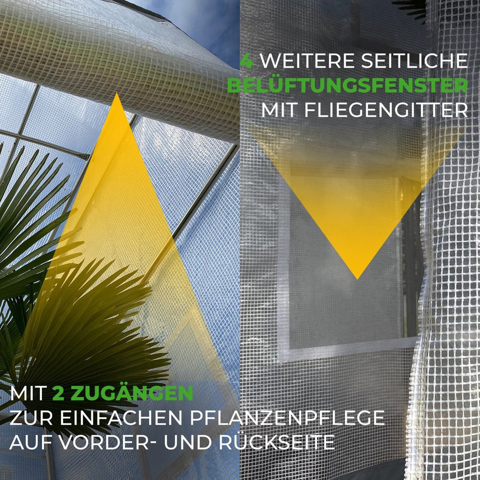 Bio Green Überwinterungszelt für Pflanzen Patioflora 120 mit Belüftungsöffnungen