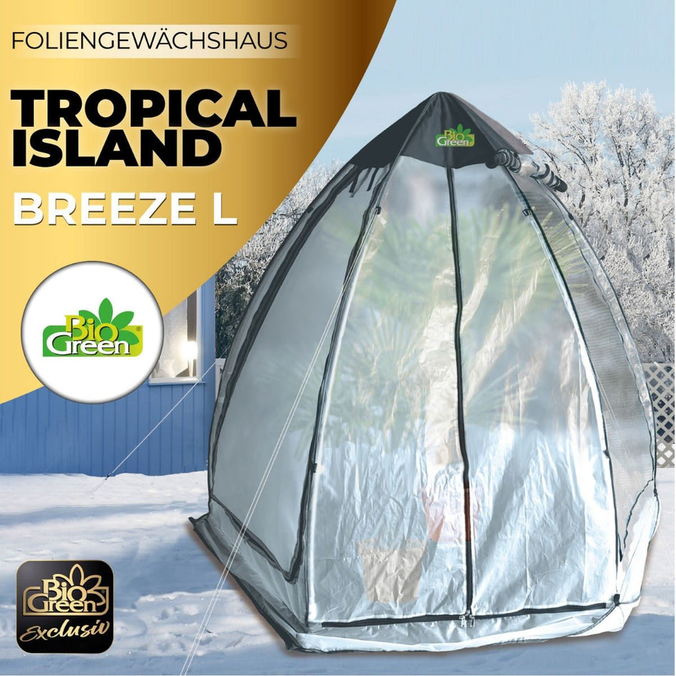 Überwinterungszelt "Tropical Island Breeze L" für Pflanzen H 200 x Ø 240 cm - BioGreen GmbH